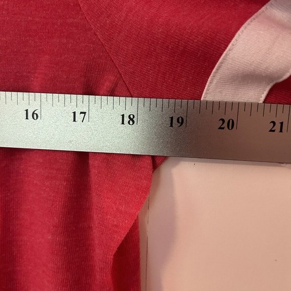 Jerry Leigh Size Large Junior "BLESSED" Jersey Shirt Red Long Sleeve V-Neck - Picture 7 of 8